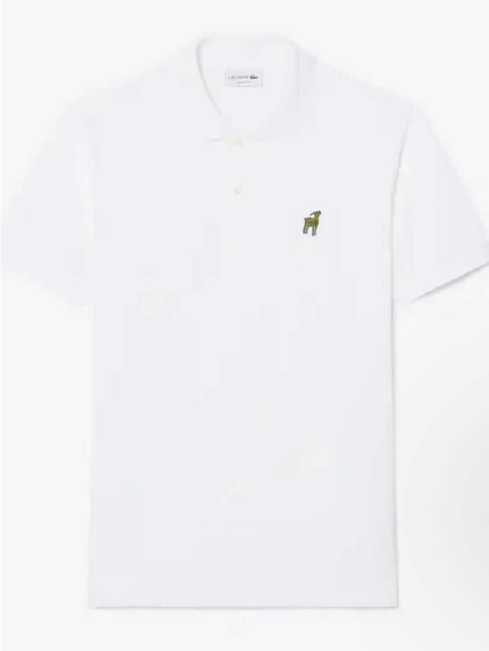 Lacoste Men’s GOAT Novak Djokovic Classic Fit White Polo Shirt L